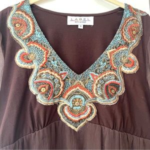 LABEL RITU KUMAR BROWN TOP SIZE 3 (S/M)